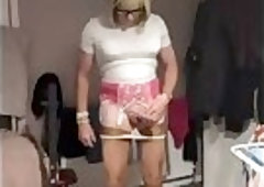 Skirt and pantie bulge