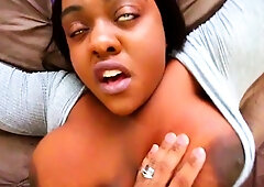 Ebony BBW slut can never get enough of big black cock