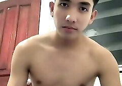 Filipino Twink Playing with His Dildo