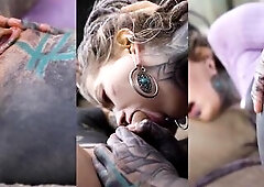 Hippie Butt Stuffed with Large Toy Then Banged by Hard Ramrod