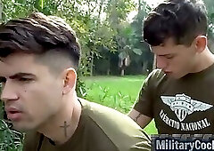 Secret Latino Military Bareback outdoors