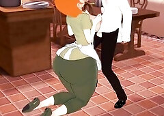 Hawt redhead mother i'd like to fuck from the toon Dexter's laboratory gives a tugjob, boobjob and fellatio.