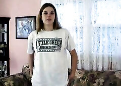 Youthful hotty disrobes and shows off her charms on camera
