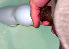 Impressive vacuum absorption with a bottle of a inked, messy cuck. Gargling a yam-sized meatpipe and scrotum
