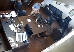 Russian Boss Fucking Secretary In The Office Spycam Voyeur