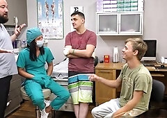 Latex glove fetish, gang, behind the scenes