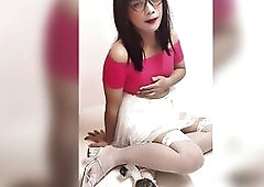 Sissy Aubrey so Concupiscent Playing with her Nipps