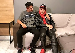 Master Isac X Bound And Gagged Leather Angel: Foot And Post Cum Pain