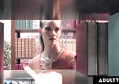 ADULT TIME - Trans Ariel Demure Fucks In Public Library W/O Getting Caught - PORTUGUESE SUBTITLES