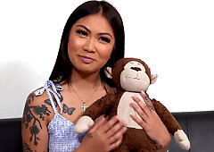 Asian Sexpot Rides Dick Like A Pro In Sizzling Casting Couch!