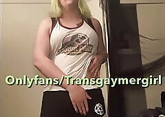 Transgirl teasing in lounge clothes-check out my Only Fans for the full video!