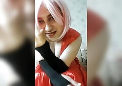 RED COSTUME PLAYGIRL TAKES MY LARGE BUTT
