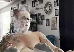 big beautiful woman stepmom mother I'd like to fuck bake 420 smokin' fetish bare with soles up and white toes your POV