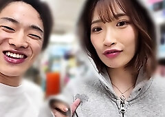 Japanese bj babe has her pussy fingered