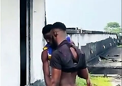 Two macho men fucking outdoor
