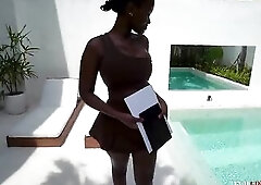Breeding My Large Booty Afro Real Estate Agent On The Job - MERCILESS EROTIC