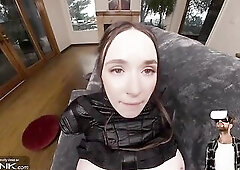 VR Conk: Shaggy Brunette hair Hazel Moore as Katniss Everdeen Screws Hard In Ripped Dress In Porn Parody pt.two