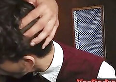 Boy Seduces the Horny Priest