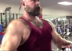Older gay men, showing dick, gym
