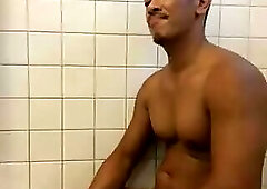 Asian solo athletic sexy guy jerk off cumshot captured on cam4