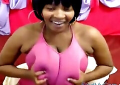 Silky Ebony Tits on Webcam
