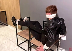 Leather Scally Finds Leather Skater On The Street And Ties Him Up To Worship His Feet And Steal His Sneakers