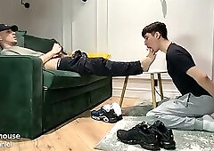 Worship of Socks, Feet, Jerking off and Sucking