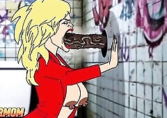 40-Year-Old White Wife Tastes Large Ebony Weenie. Cheating Wife. Cuckold Spouse. Toon