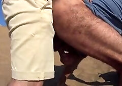 Outdoor cruising fun with a stranger on a dune