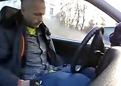 Wanking in the Car