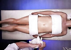 mmWow! This depraved masseur showed off his schlong and came in my throat(!) during my massage session! XSanyAny