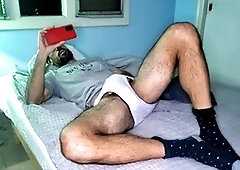 Daddy feet, big dick in boxers, studly