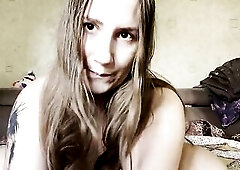 Anastasia Headmistress masturbates her snatch with a sex tool and performs a JOI session for her serf after climax