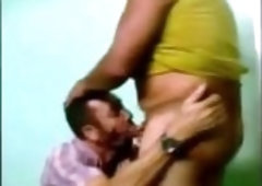 Sucking the Bartender's Dad's Cock