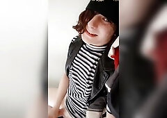 Tranny edges herself pt three