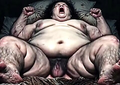 Overweight big beautiful woman unshaved vagina solo masturbation at its superlatively good. My bush is thick, natural, and super soaked. I tease my lo
