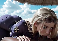 Army PAWG Can Barely Handle Her Large Booty Getting Stuffed By BBC - [AI]