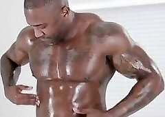 Muscular Vic Lowrey Flexes His Arms And Strokes Until He Cums!