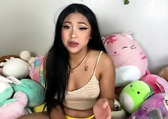 Sexy teen ebony solo toy masturbation