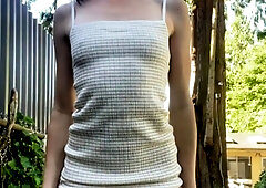 Small titted amateur girlfriend anally fucked outdoors