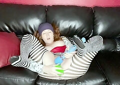 Chubby Brunette Big Boobs Dildo Masturbation