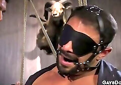 Brian Adams Dominates Draven Navarro In Leather Rope Bondage And Rough Anal