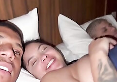 A youthful beauty brazenly cheats on her boyfriend after a party, with him right there beside her.